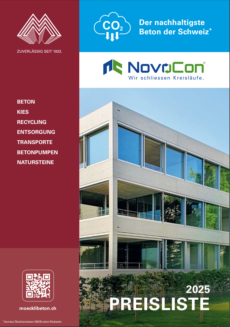 Möcklibeton Recyclingbeton NovoCon Preisliste 2025