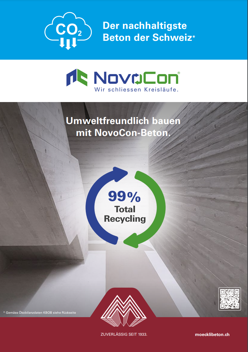 Recyclingbeton NovoCon CO2 Speicherung, Ökobilanz, Infos