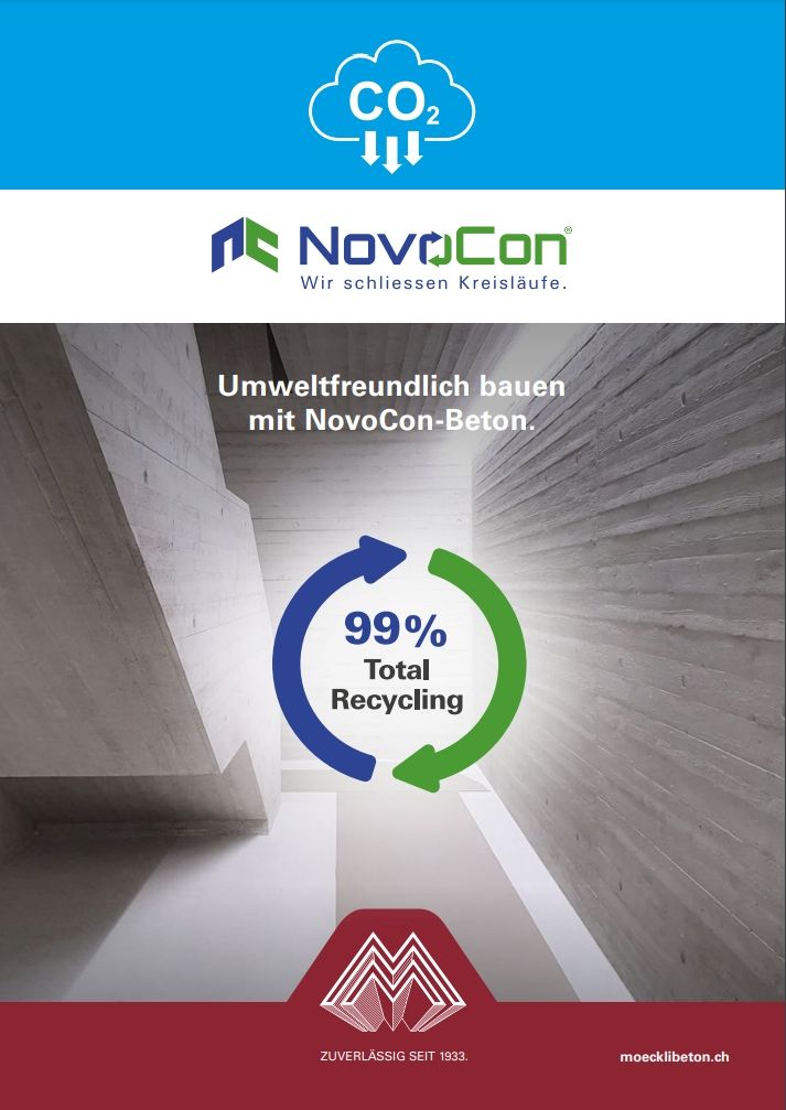 Recyclingbeton NovoCon CO2 Speicherung, Ökobilanz, Infos